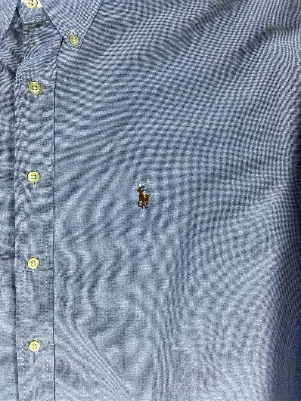 Ralph Lauren‎ Classic Fit Oxford Men’s 17.5 32/33 XXL Light Blue Fresh Pony